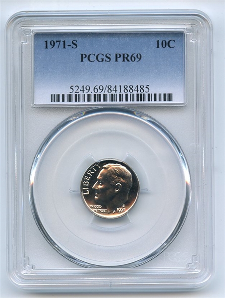 1971 S 10C Roosevelt Dime PCGS PR69