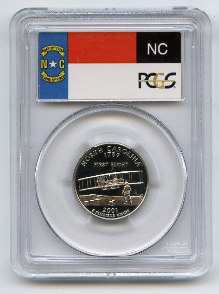 2001 S 25C Clad North Carolina Quarter PCGS PR69DCAM