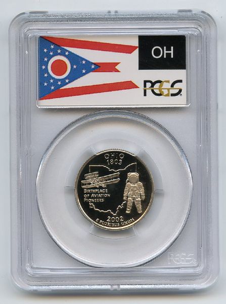 2002 S 25C Clad Ohio Quarter PCGS PR69DCAM