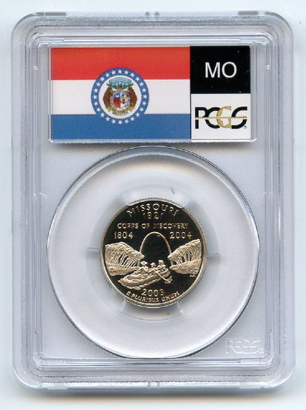 2003 S 25C Clad Missouri Quarter PCGS PR69DCAM