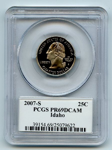 2007 S 25C Clad Idaho Quarter PCGS PR69DCAM