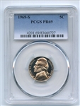 1969 S 5C Jefferson Nickel PCGS PR69