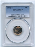 1972 S 10C Roosevelt Dime PCGS PR69