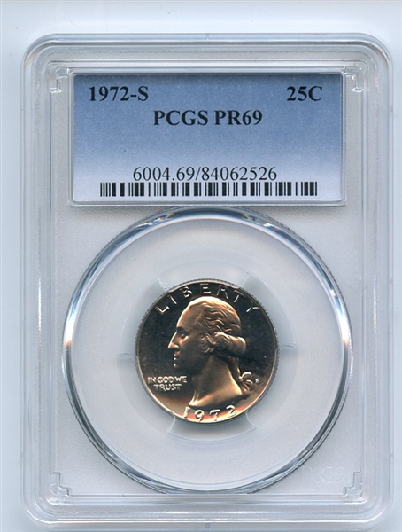 1972 S 25C Washington Quarter PCGS PR69