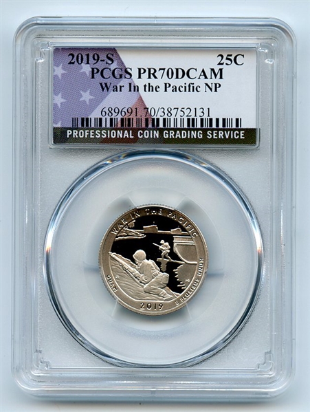 2019 S 25C Clad War In the Pacific Quarter PCGS PR70DCAM