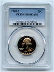 1968 S 25C Washington Quarter PCGS PR68CAM