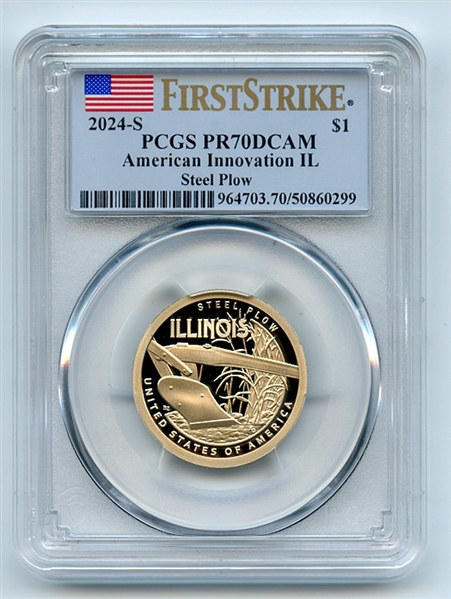 2024 S $1 American Innovation AL Saturn V Dollar PCGS PR70DCAM First Strike