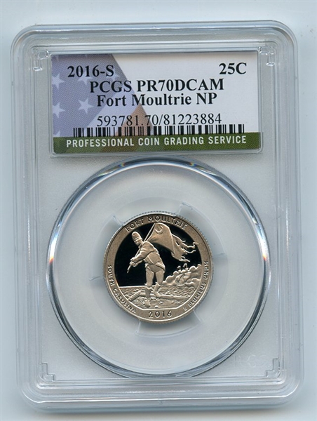 2016 S 25C Clad Fort Moultrie Quarter PCGS PR70DCAM