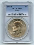 1972 S $1 Silver Ike Eisenhower Dollar PCGS MS66