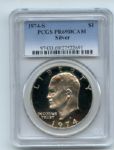 1974 S $1 Silver Ike Eisenhower Dollar Proof PCGS PR69DCAM