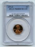 1976 S 1C Lincoln Cent Proof PCGS PR68DCAM