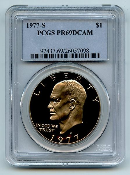 1977 S $1 Ike Eisenhower Dollar Proof PCGS PR69DCAM