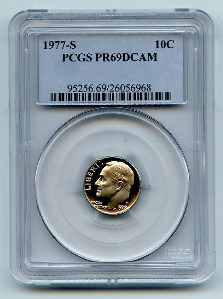 1977 S 10C Roosevelt Dime Proof PCGS PR69DCAM