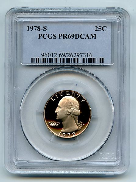 1978 S 25C Washington Quarter Proof PCGS PR69DCAM