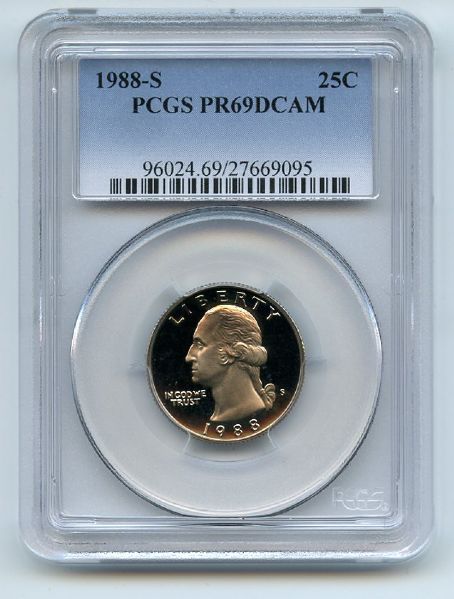 1988 S 25C Washington Quarter Proof PCGS PR69DCAM