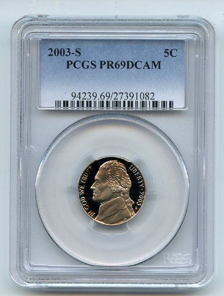 2003 S 5C Jefferson Nickel PCGS PR69DCAM