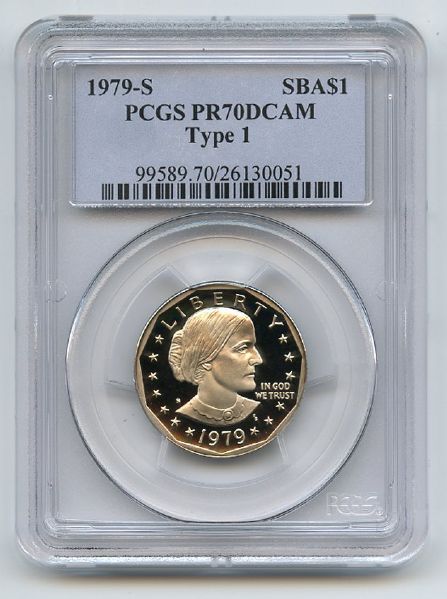 1979 S $1 T1 SBA Susan B Anthony Dollar Proof PCGS PR70DCAM