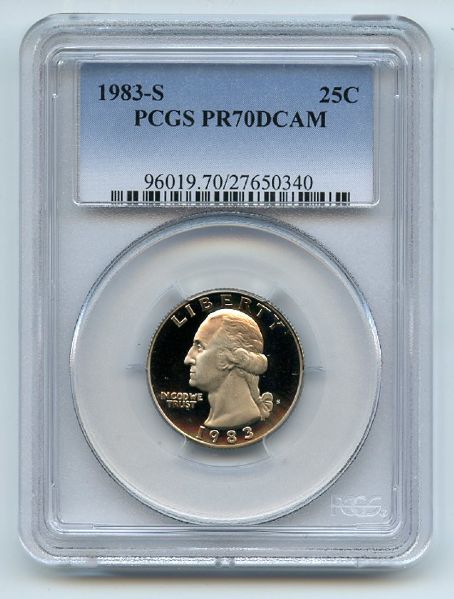 1983 S 25C Washington Quarter Proof PCGS PR70DCAM