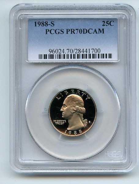 1988 S 25C Washington Quarter Proof PCGS PR70DCAM