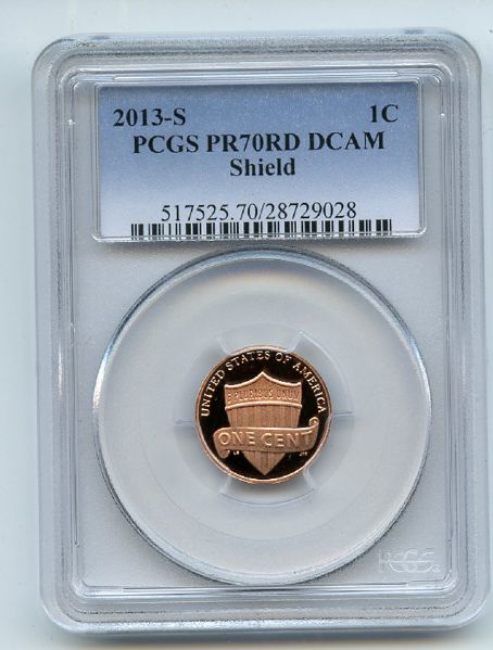 2013 S 1C Lincoln Cent PCGS PR70DCAM