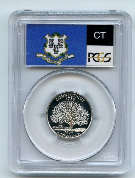 1999 S 25C Silver Connecticut Quarter PCGS PR70DCAM