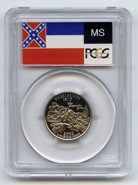 2002 S 25C Clad Mississippi Quarter PCGS PR70DCAM