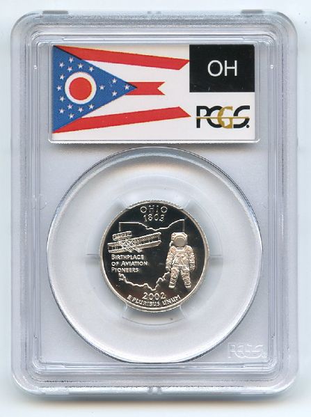 2002 S 25C Silver Ohio Quarter PCGS PR70DCAM