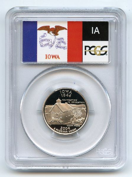 2004 S 25C Clad Iowa Quarter PCGS PR70DCAM