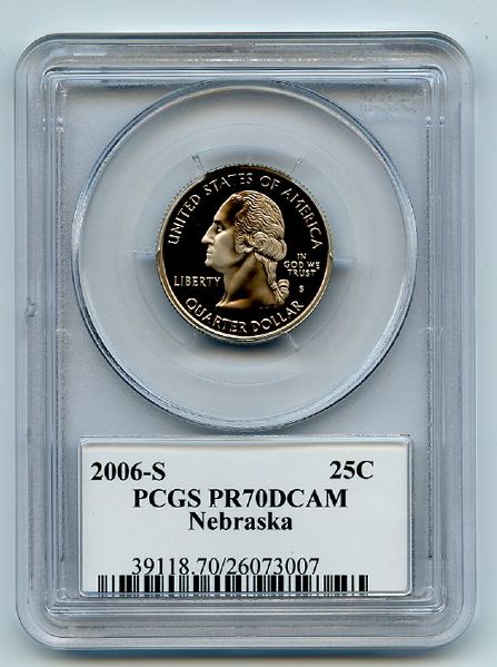 2006 S 25C Clad Nebraska Quarter PCGS PR70DCAM