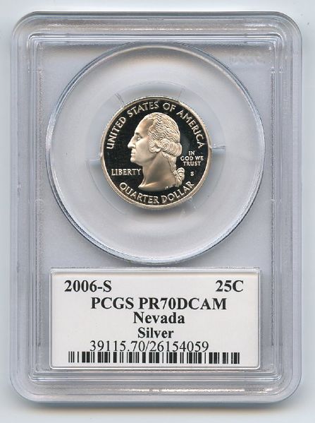 2006 S 25C Silver Nevada Quarter PCGS PR70DCAM