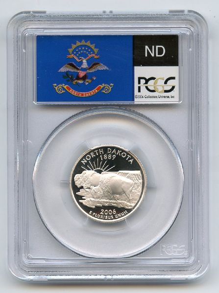 2006 S 25C Silver North Dakota Quarter PCGS PR70DCAM