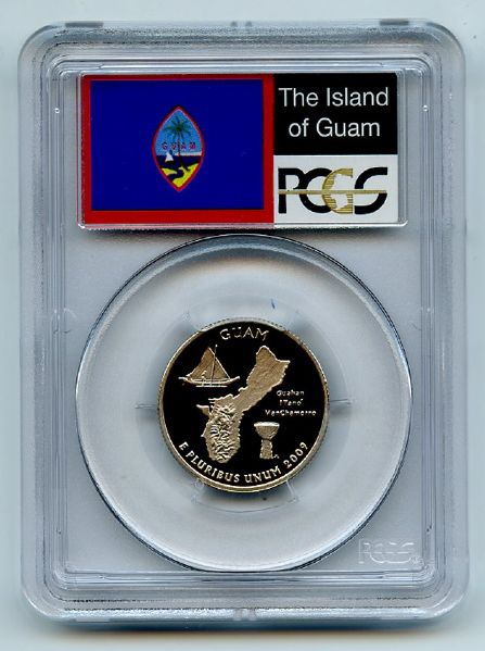 2009 S 25C Clad Guam Quarter PCGS PR70DCAM