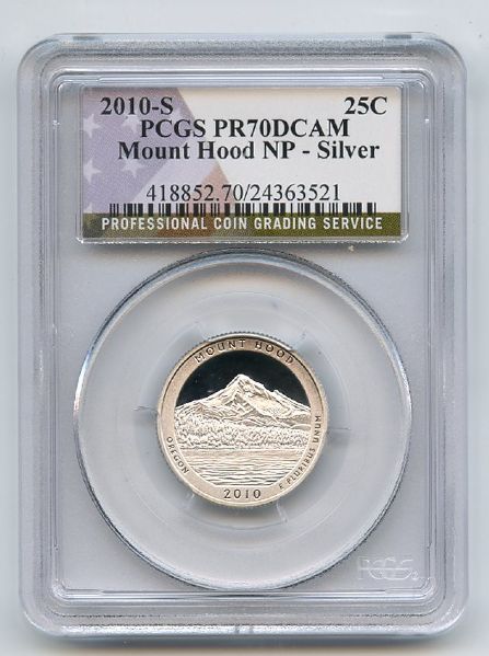 2010 S 25C Silver Mount Hood Quarter PCGS PR70DCAM