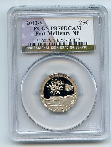 2013 S 25C Clad Fort McHenry Quarter PCGS PR70DCAM