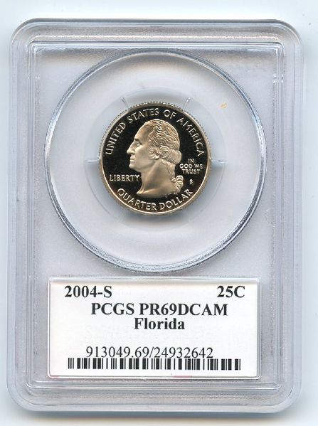 2004 S 25C Clad Florida Quarter PCGS PR69DCAM