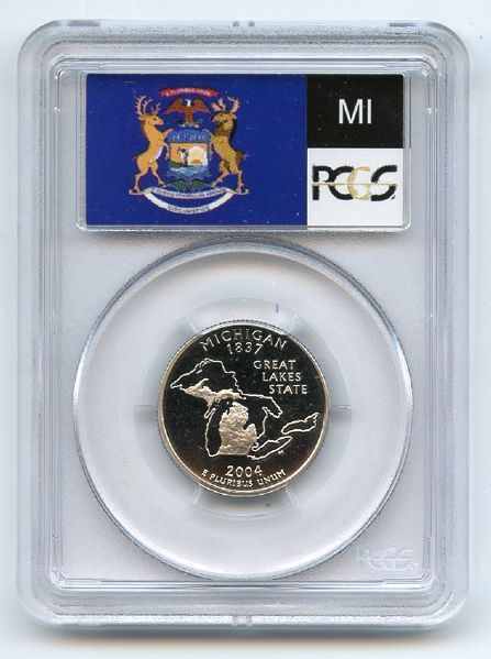 2004 S 25C Clad Michigan Quarter PCGS PR69DCAM