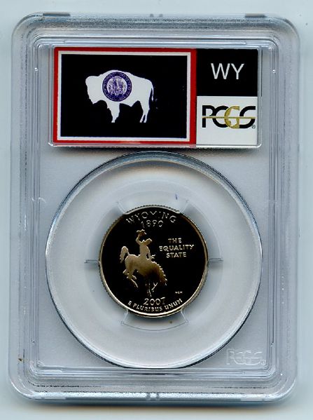 2007 S 25C Clad Wyoming Quarter PCGS PR69DCAM