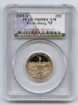 2011 S 25C Clad Gettysburg Quarter PCGS PR69DCAM