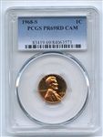 1968 S 1C Lincoln Cent PCGS PR69CAM