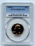 1968 S 25C Washington Quarter PCGS PR69CAM