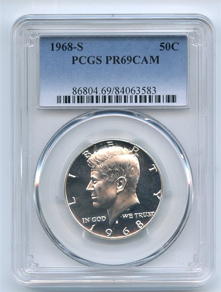 1968 S 50C Kennedy Half Dollar PCGS PR69CAM