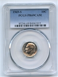 1969 S 10C Roosevelt Dime PCGS PR69CAM