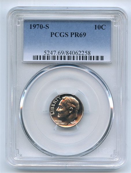 1970 S 10C Roosevelt Dime PCGS PR69