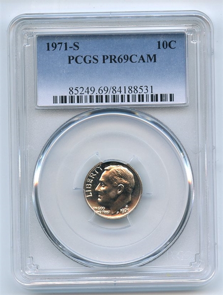 1971 S 10C Roosevelt Dime PCGS PR69CAM