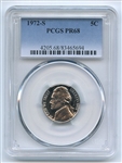 1972 S 5C Jefferson Nickel PCGS PR68