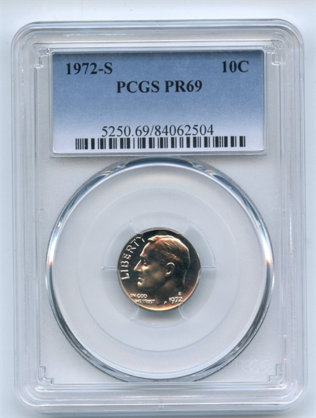 1972 S 10C Roosevelt Dime PCGS PR69