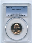 1972 S 25C Washington Quarter PCGS PR69