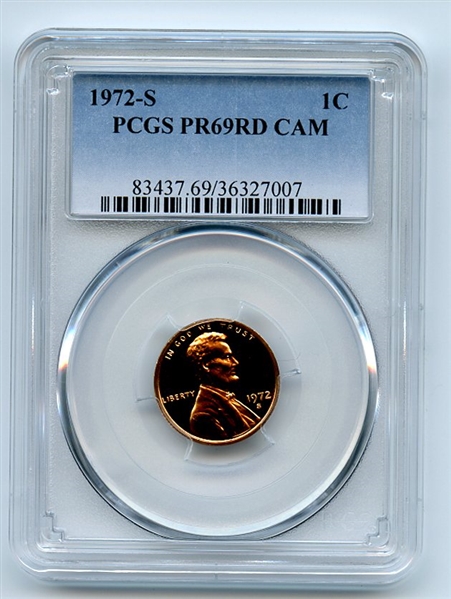 1972 S 1C Lincoln Cent PCGS PR69CAM