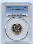 1972 S 5C Jefferson Nickel PCGS PR68DCAM