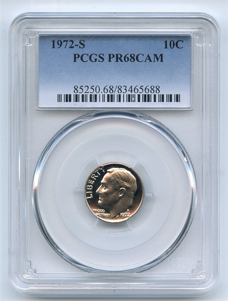 1972 S 10C Roosevelt Dime PCGS PR68CAM